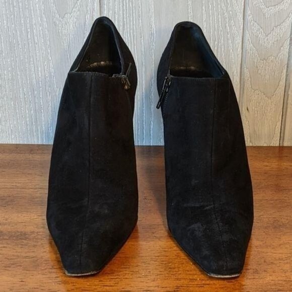 Paloma booties black suede suede leather stiletto heel 8.5 EUC - Picture 2 of 8